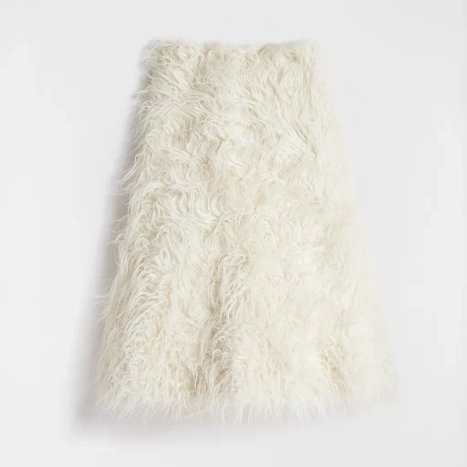 Textured Wool Blend Skirt
