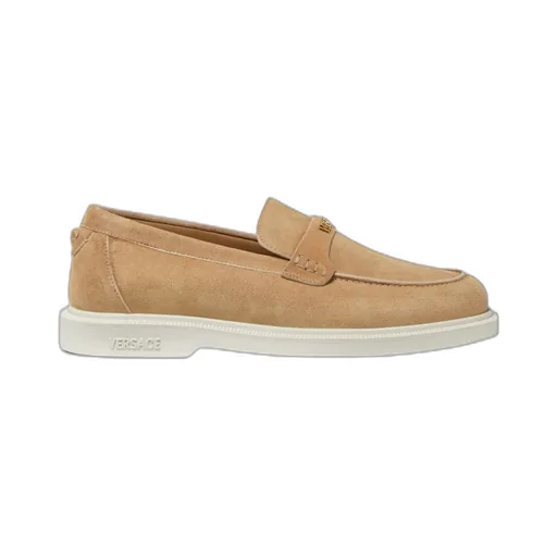 Versace Round-Toe Slip-On Loafers