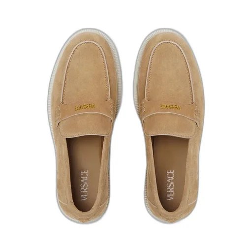Versace Round-Toe Slip-On Loafers