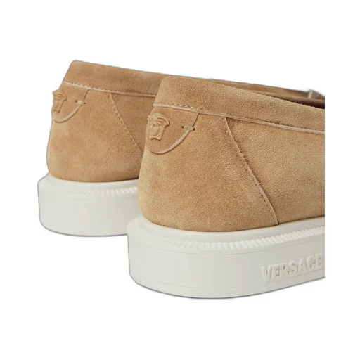 Versace Round-Toe Slip-On Loafers