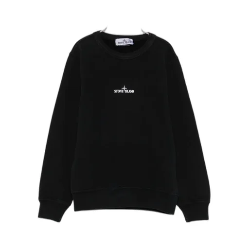 Stone Island Junior Compass Printed Crewneck Sweatshirt