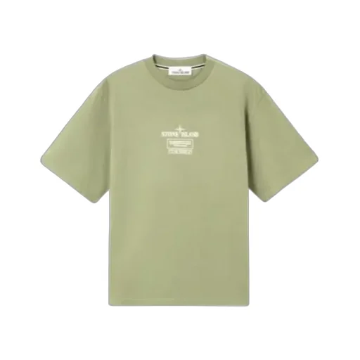 Stone Island Logo Printed Crewneck T-Shirt