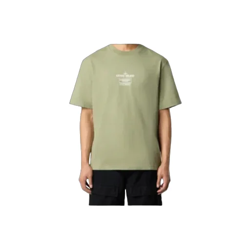 Stone Island Logo Printed Crewneck T-Shirt