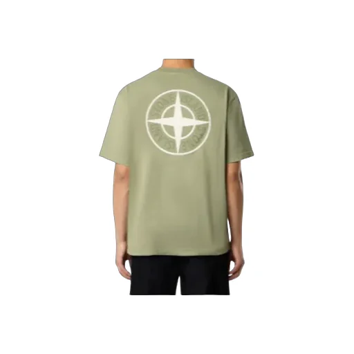 Stone Island Logo Printed Crewneck T-Shirt