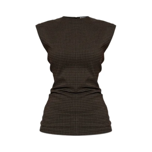 Acne Studios Sleeveless Checked Top