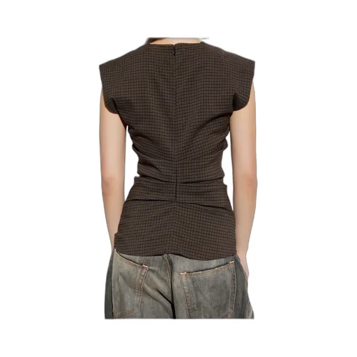 Acne Studios Sleeveless Checked Top