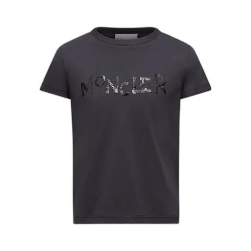 Sequin-Embroidered Logo Cotton T-Shirt