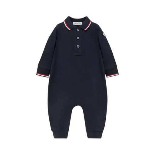 Moncler Enfant Logo Patch Long-Sleeved Babygrow