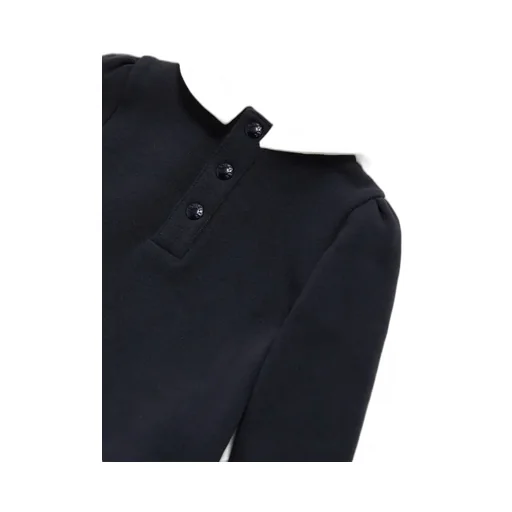 Moncler Enfant Logo Patch Ruffle Detailed Dress