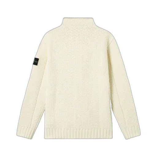 Mock Neck Sweater With Reverse Stitch Details