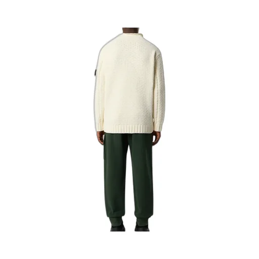 Mock Neck Sweater With Reverse Stitch Details