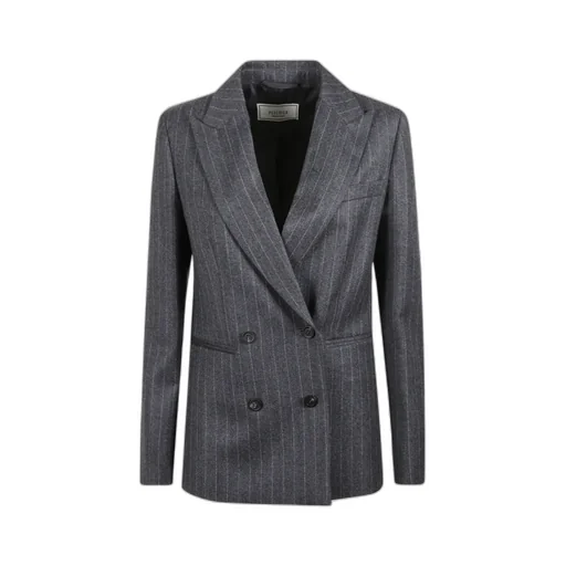 Pinstripe-Pattern Double-Breasted Jacket
