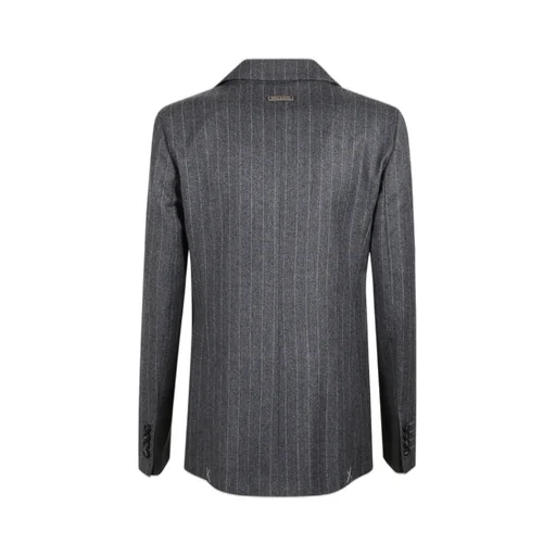 Pinstripe-Pattern Double-Breasted Jacket