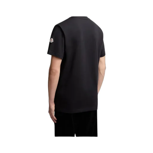 Embroidered Tricolor Logo Cotton T-Shirt