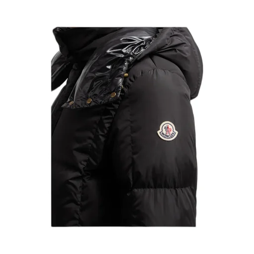 Litte Square-Quilted Hooded Long Down Jacket
