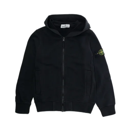 Stone Island Junior Compass Patch Zip Up Hoodie