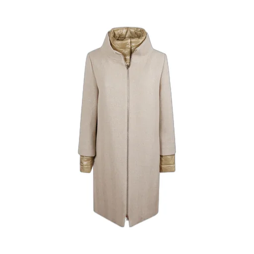 Herno Zigzag-Weave High Neck Coat
