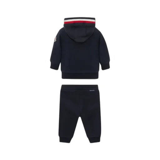 Tricolor-Trimmed Cotton Sweatsuit Set