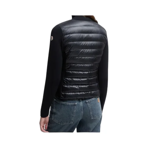 Padded Wool Zip-Up Cardigan