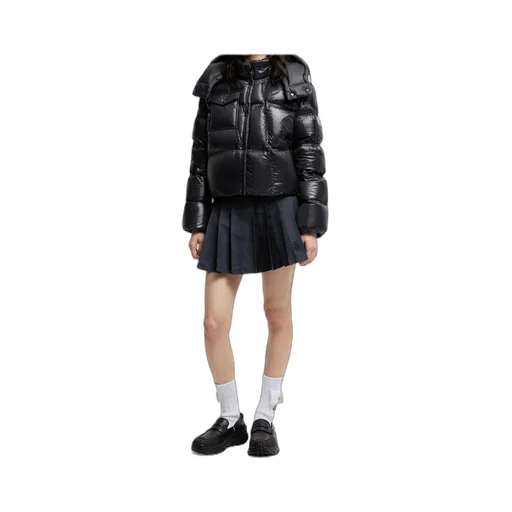 Moncler Erea Square-Quilted Hooded Short Down Jacket