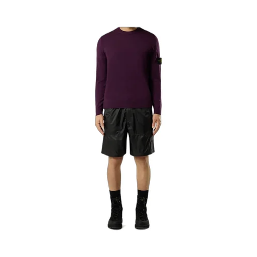 Stone Island Logo Patch Knitted Sweater