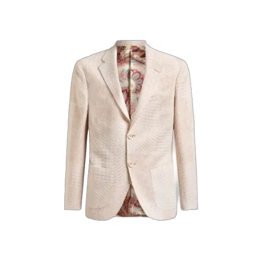 Wool-Blend Patchwork Blazer