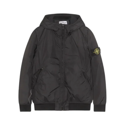 Stone Island Junior Logo Badge Hooded Jacket