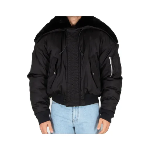 Pilot-Style Hooded Cotton Jacket
