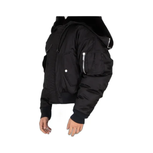 Pilot-Style Hooded Cotton Jacket
