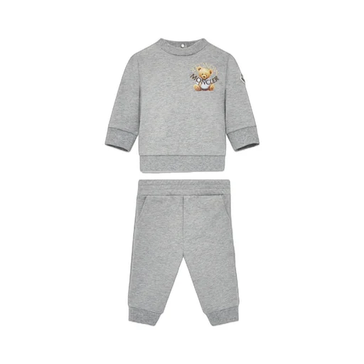 Embroidered Teddy Bear Cotton Sweatsuit Set