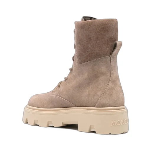 Moncler Logo Patch Lace-Up Boots