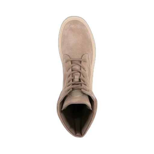 Moncler Logo Patch Lace-Up Boots