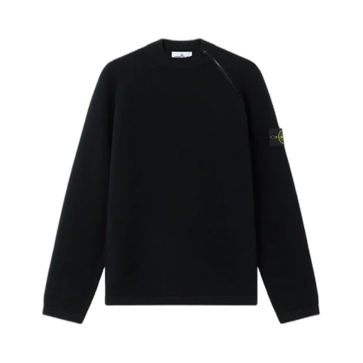 Side-Zip Logo-Patch Jumper