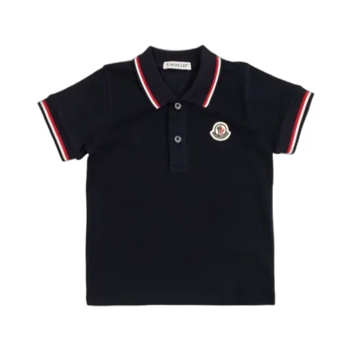 Moncler Enfant Embroidered Logo Polo Shirt