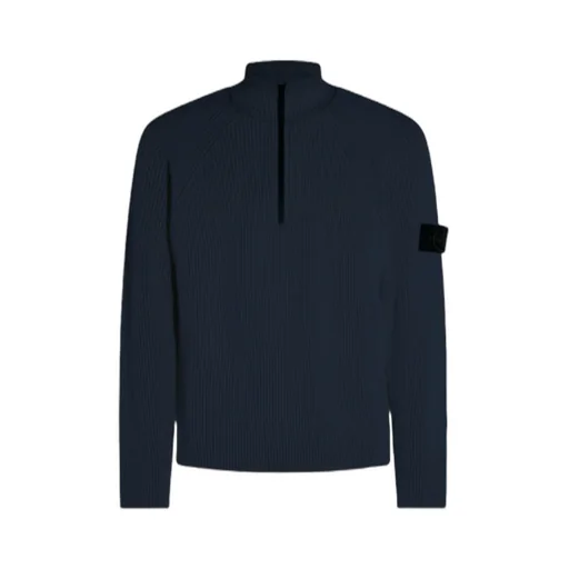 Stone Island Logo Patch High Neck Sweater
