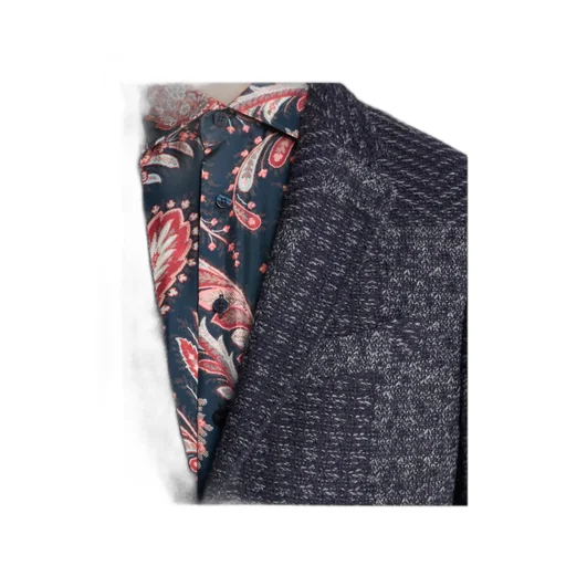Wool-Blend Patchwork Blazer