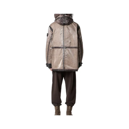 Hooded Parka With Prismatic Effect And Padded Lining
