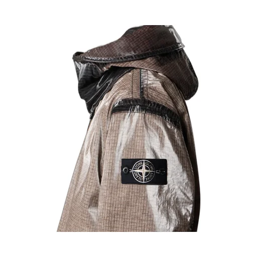 Hooded Parka With Prismatic Effect And Padded Lining
