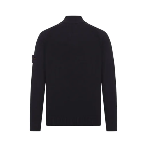 5100044 Zip-Neck Wool Cardigan