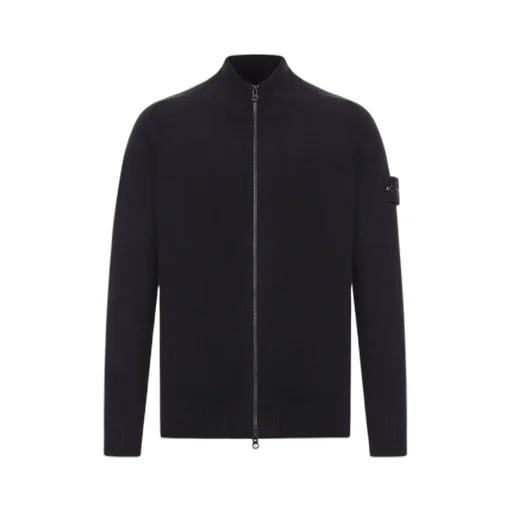5100044 Zip-Neck Wool Cardigan