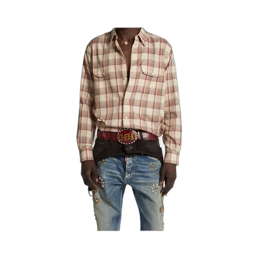 Dsquared2 Checked Curved Hem Shirt