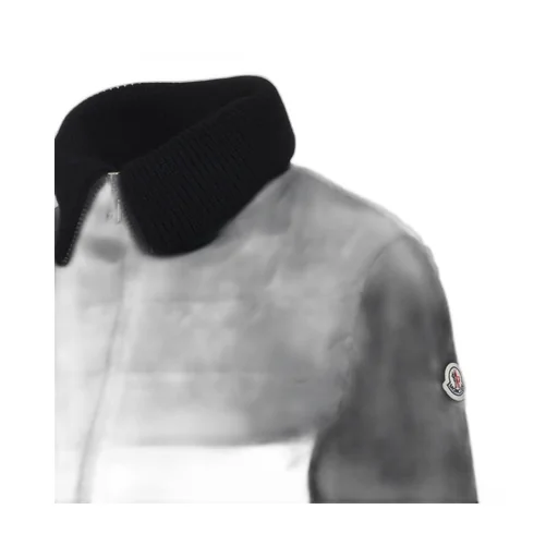 Padded Wool Zip-Up Cardigan