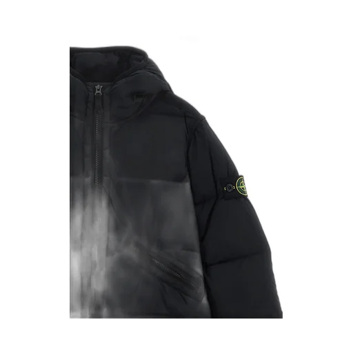 Stone Island Junior Logo Patch Hooded Down Jacket