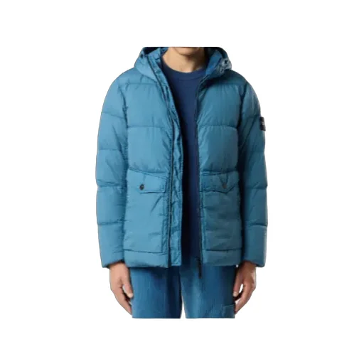 Stone Island Logo Patch Zip-Up Hooded Jacket