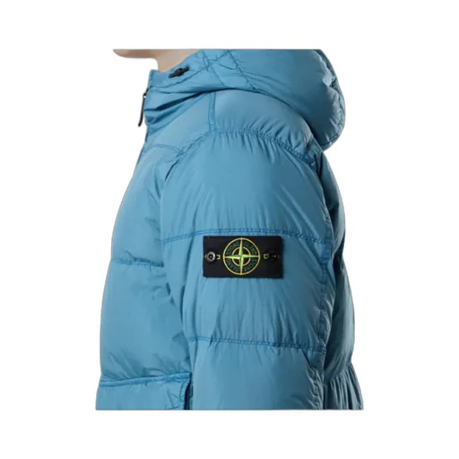 Stone Island Logo Patch Zip-Up Hooded Jacket