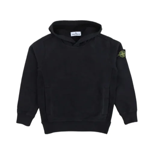 Stone Island Junior Logo Patch Long Sleeved Hoodie