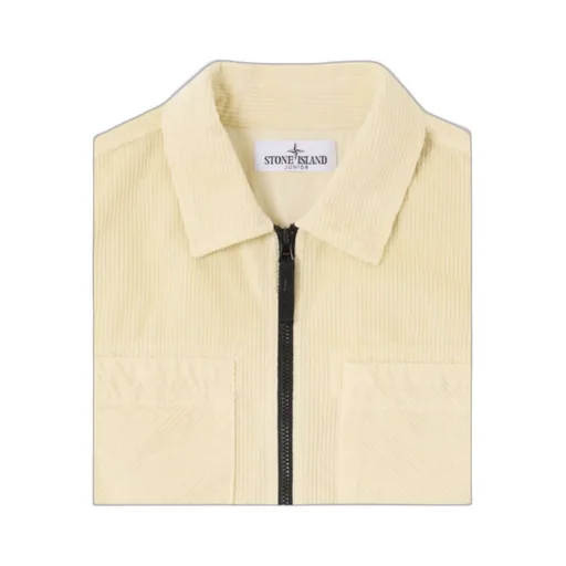 Stone Island Junior Logo Patch Zip-Up Jacket