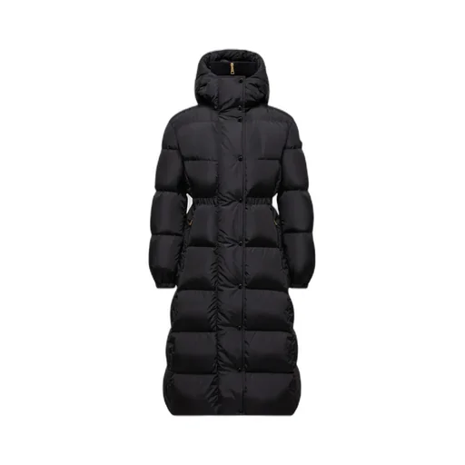 Chamer Wool-Trimmed Hooded Long Down Jacket