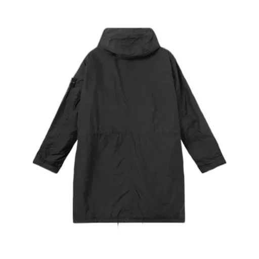Stone Island Logo Patch Hooded Drawstring Coat