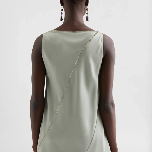 V-Neck Top With Crystals